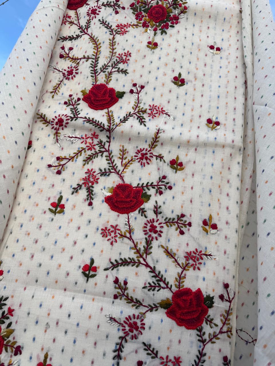 Chikonwala's Exclusive Hand Cord Rose Embroidered Dress