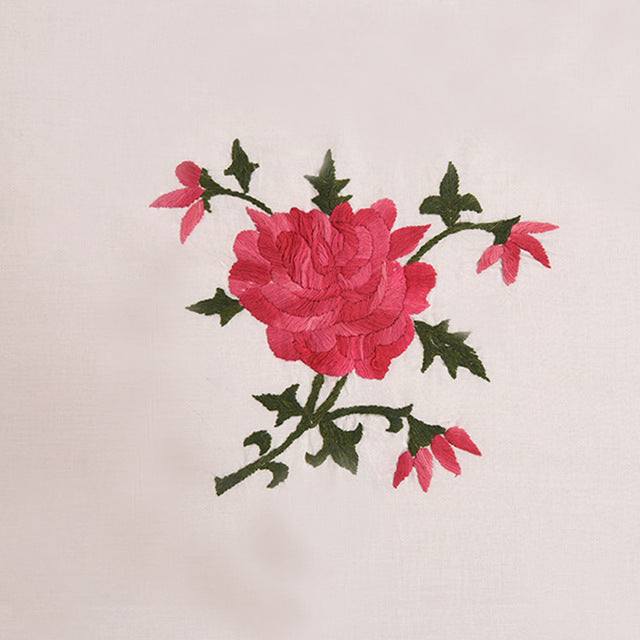 Chikonwala's hand Embroidered Floral Design Bedsheet