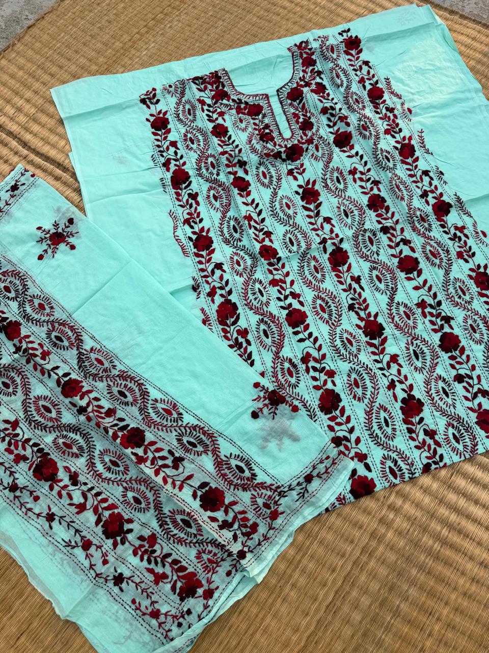 Chikonwala's Exclusive Hand Embroidered Fulkari Dress