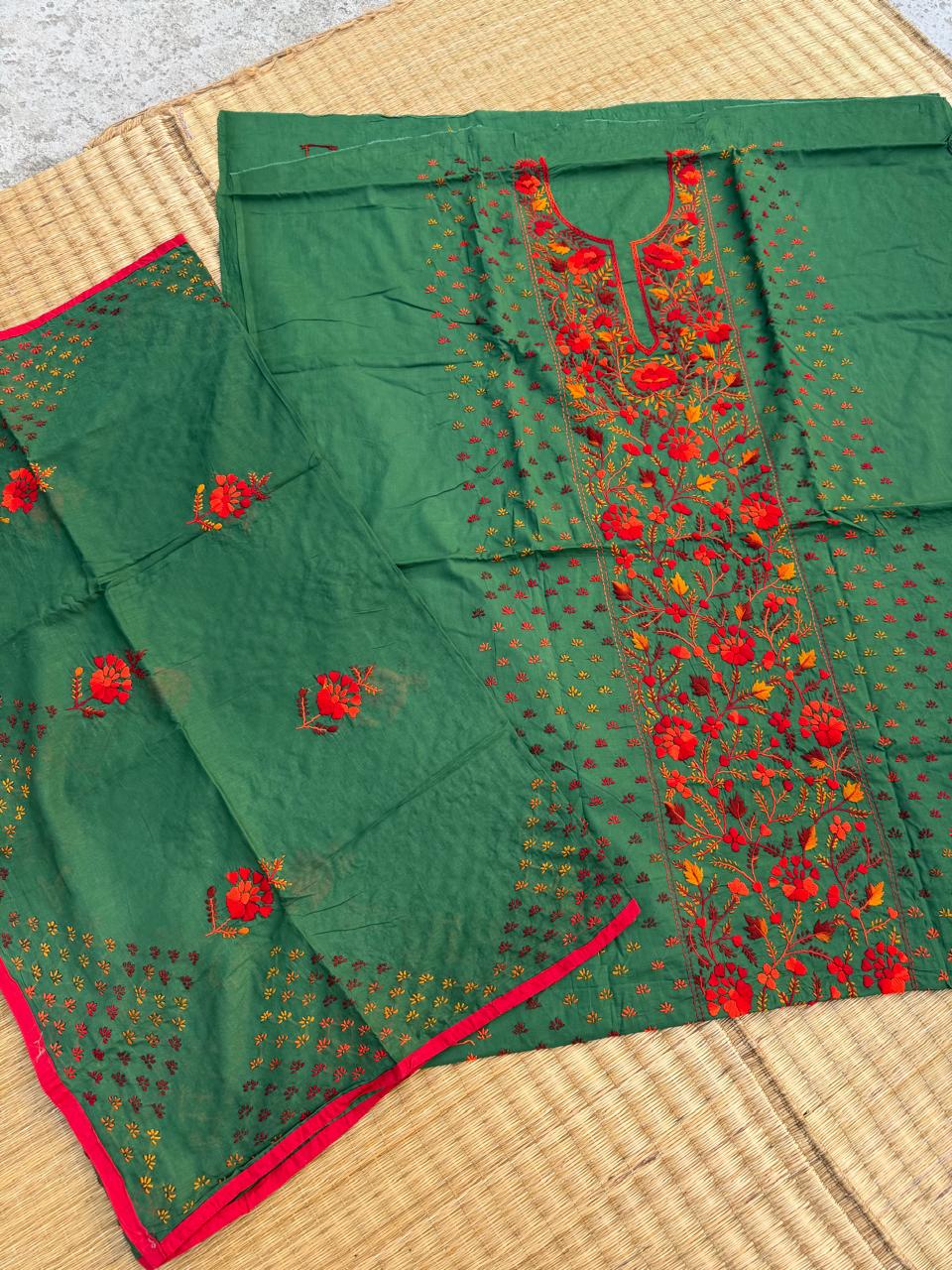 Chikonwala's Exclusive Hand Embroidered Fulkari Dress