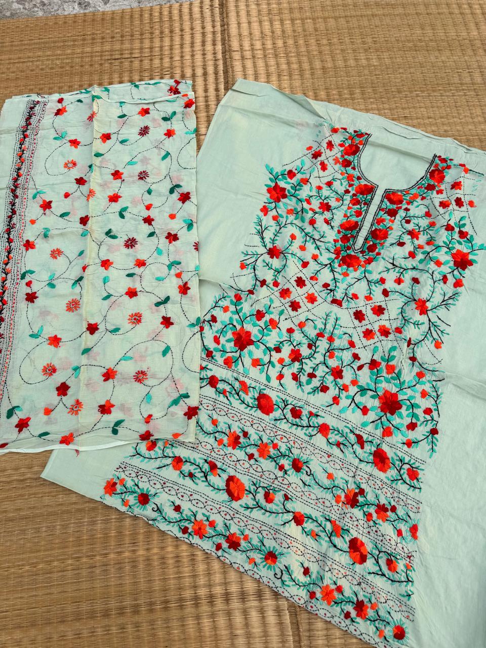 Chikonwala's Exclusive Hand Embroidered Fulkari Dress
