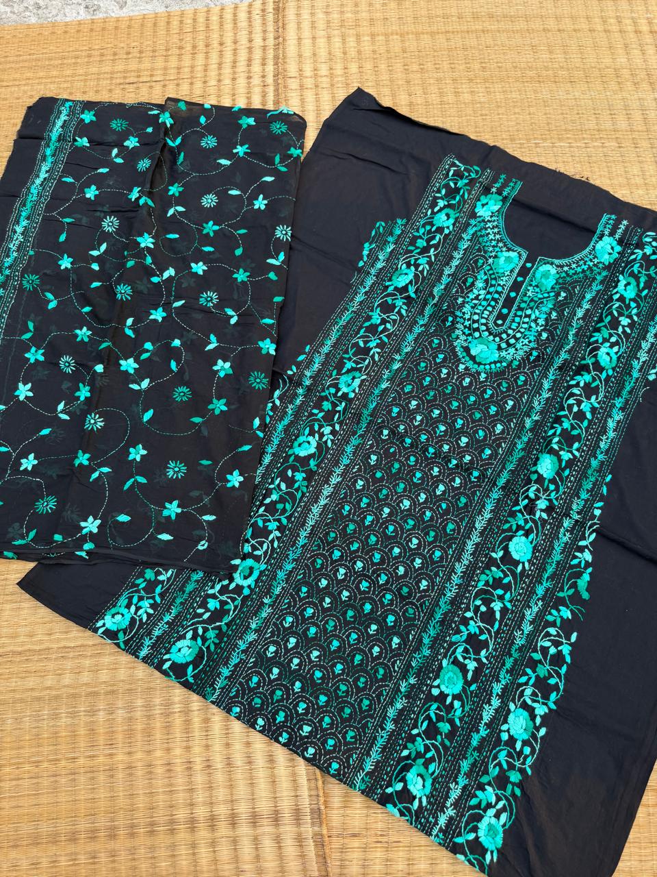 Chikonwala's Exclusive Hand Embroidered Fulkari Dress
