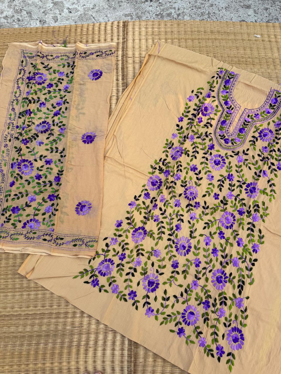 Chikonwala's Exclusive Hand Embroidered Fulkari Dress