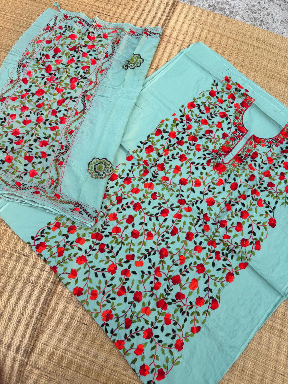 Chikonwala's Exclusive Hand Embroidered Fulkari Dress