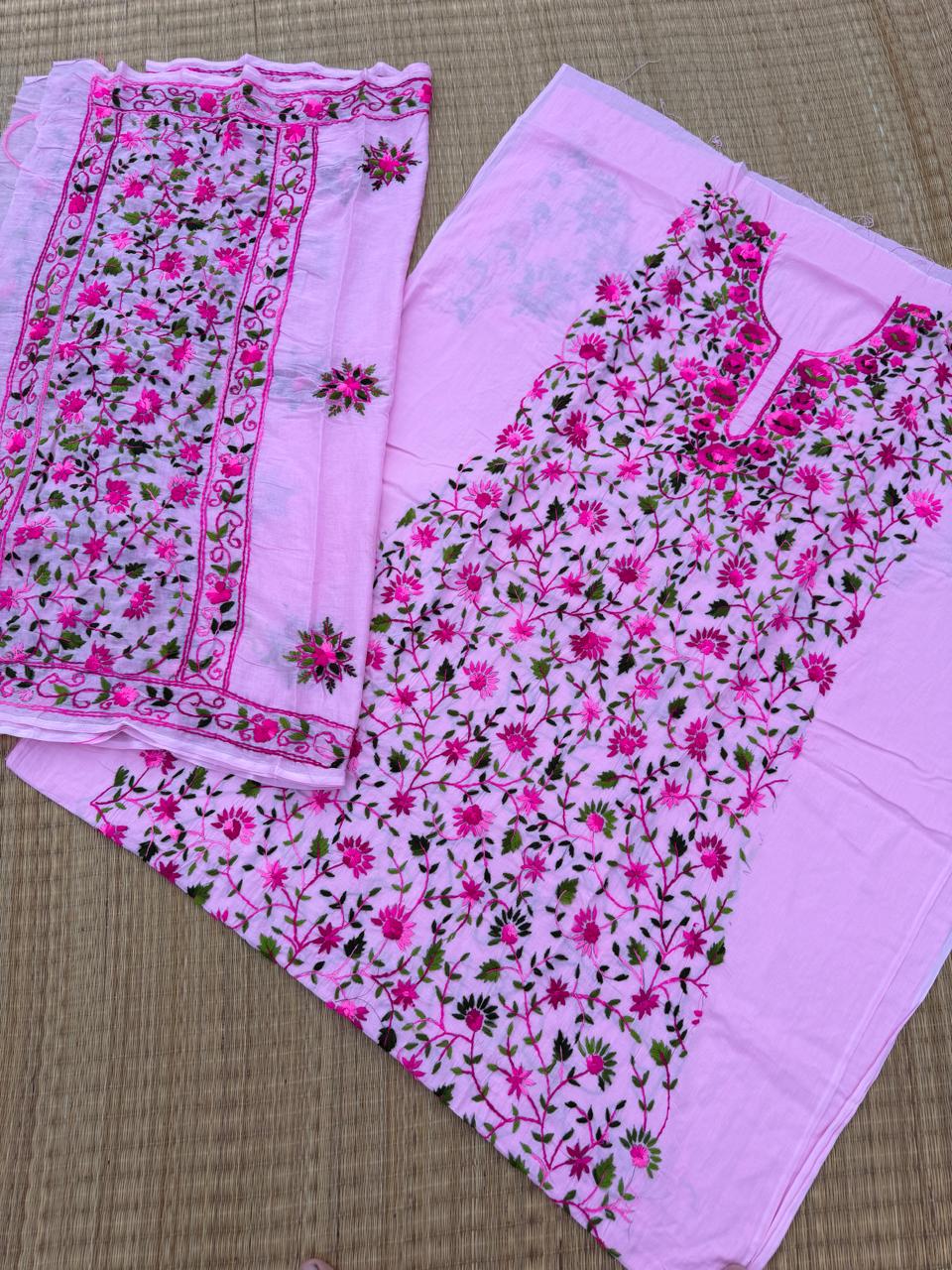 Chikonwala's Exclusive Hand Embroidered Fulkari Dress