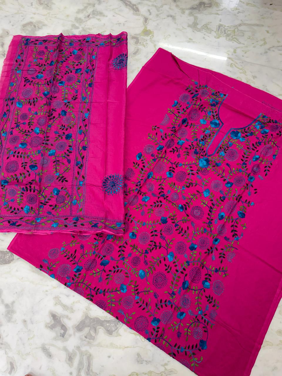 Chikonwala's Exclusive Hand Embroidered Fulkari Dress