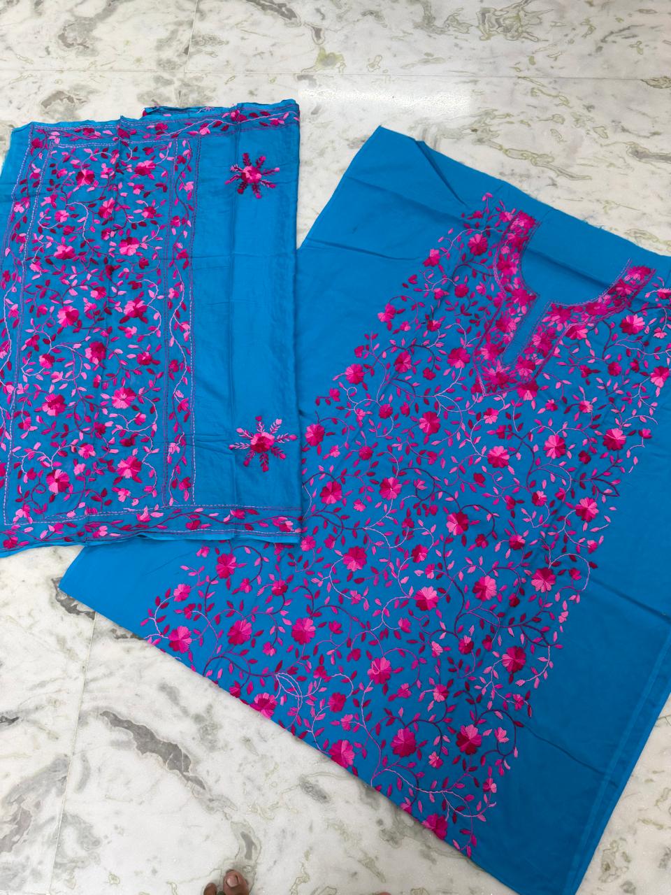 Chikonwala's Exclusive Hand Embroidered Fulkari Dress