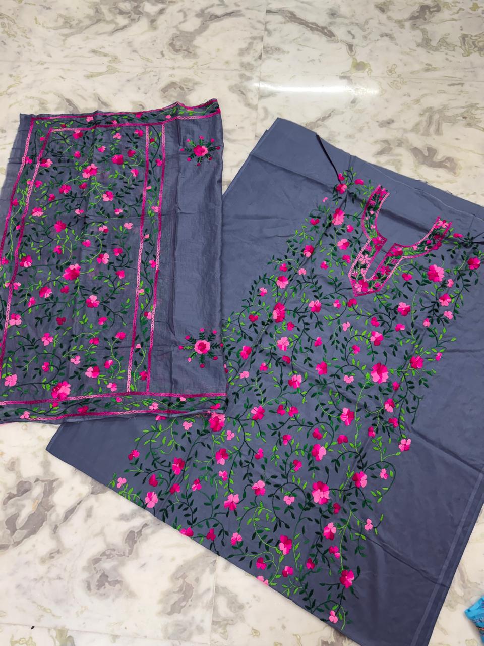 Chikonwala's Exclusive Hand Embroidered Fulkari Dress