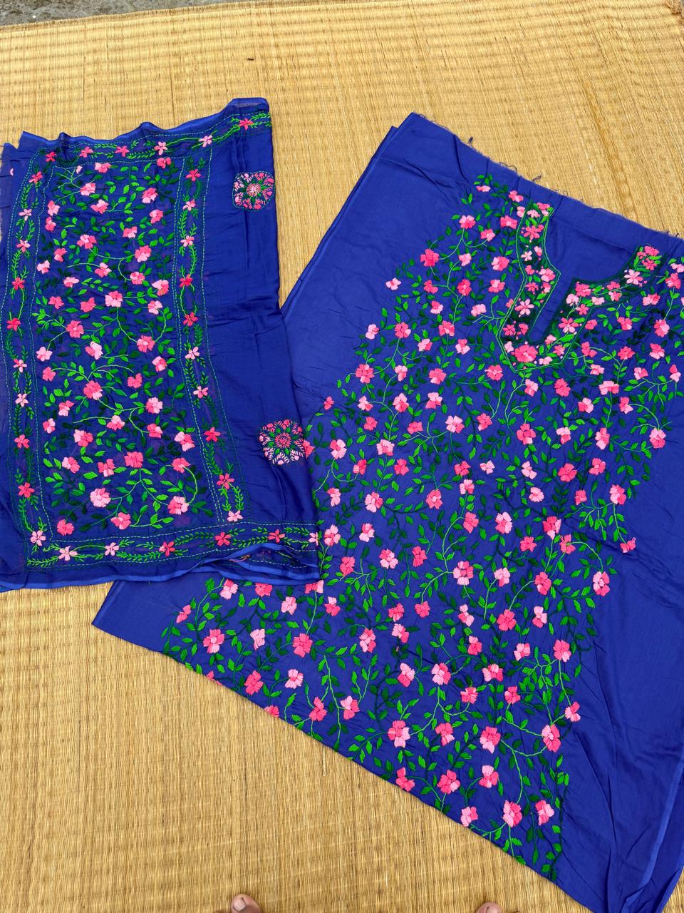 Chikonwala's Exclusive Hand Embroidered Fulkari Dress