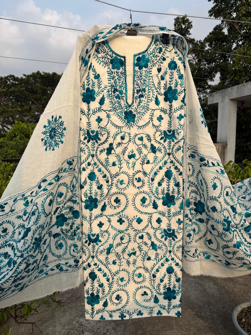 Chikonwala's Exclusive Hand Embroidered Fulkari Dress