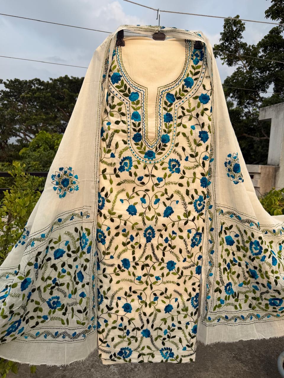 Chikonwala's Exclusive Hand Embroidered Fulkari Dress