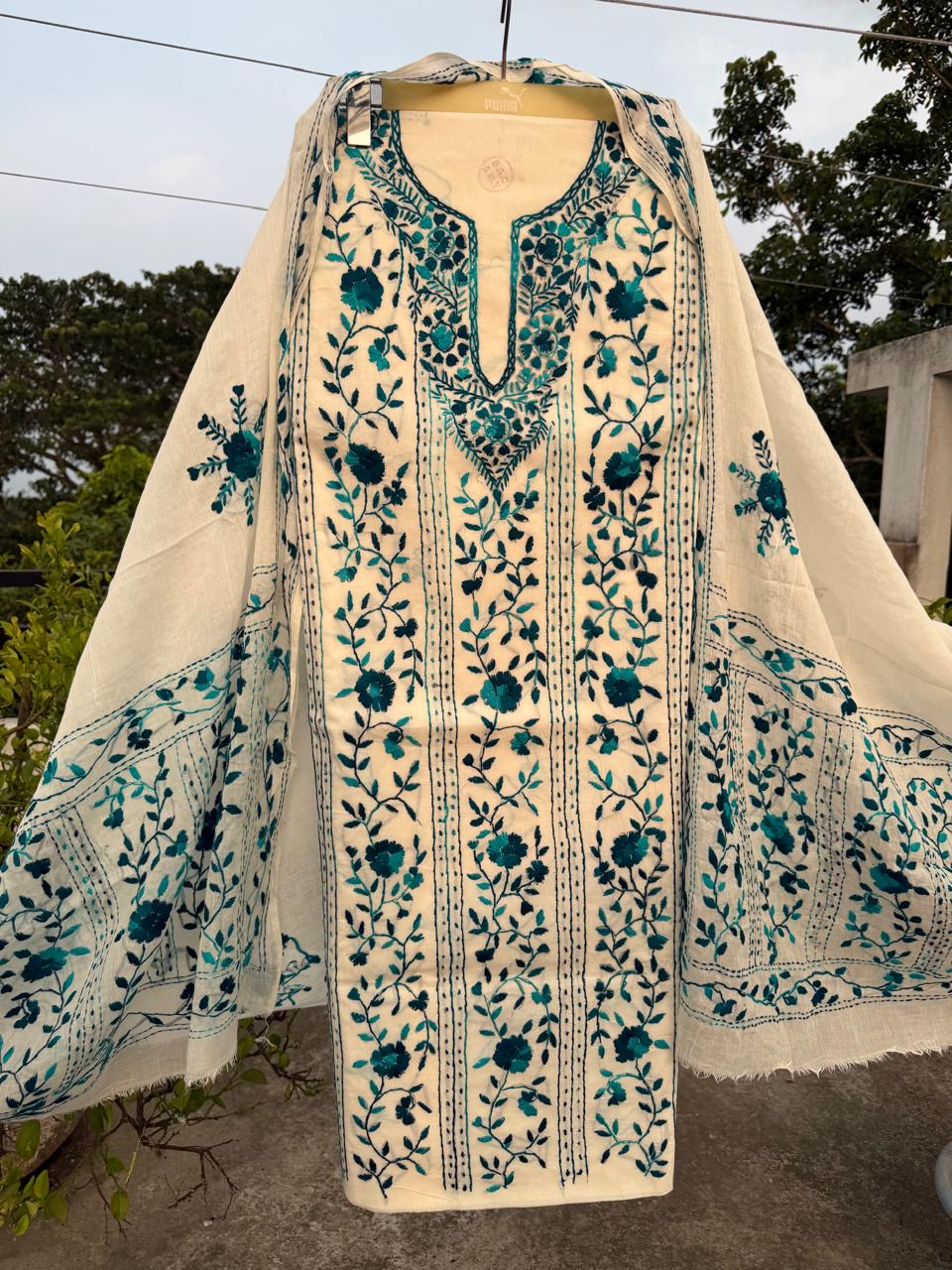 Chikonwala's Exclusive Hand Embroidered Fulkari Dress