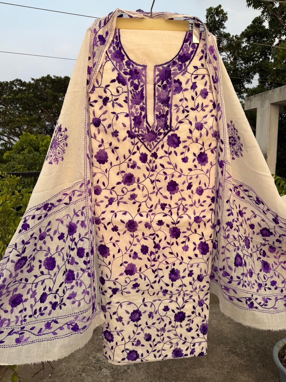 Chikonwala's Exclusive Hand Embroidered Fulkari Dress