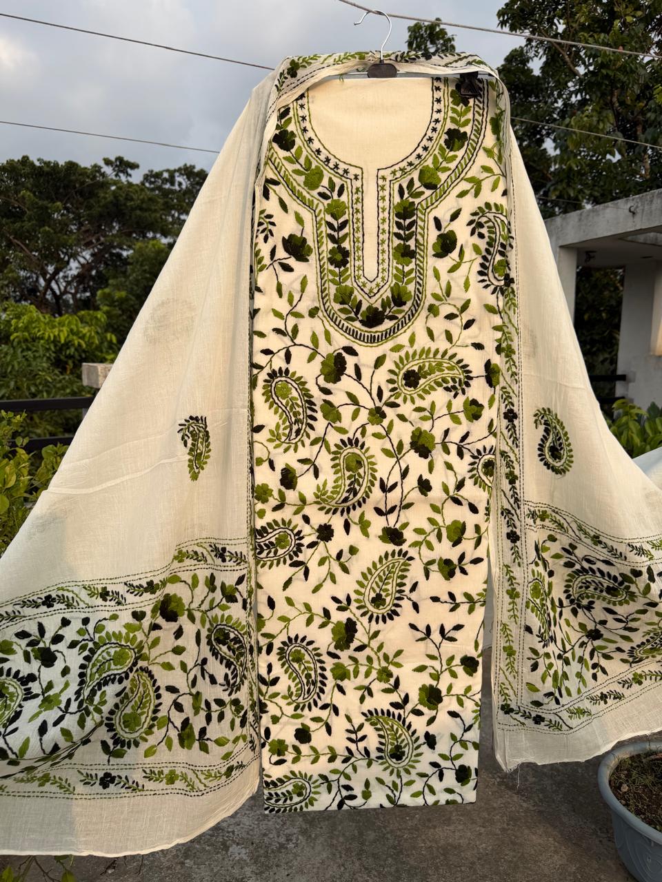 Chikonwala's Exclusive Hand Embroidered Fulkari Dress