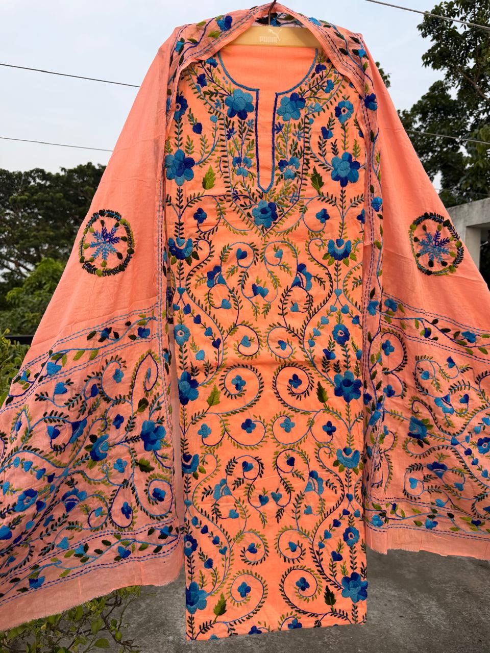 Chikonwala's Exclusive Hand Embroidered Fulkari Dress