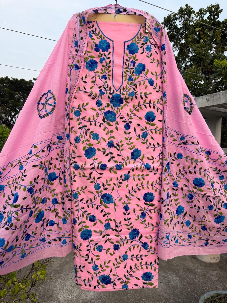 Chikonwala's Exclusive Hand Embroidered Fulkari Dress