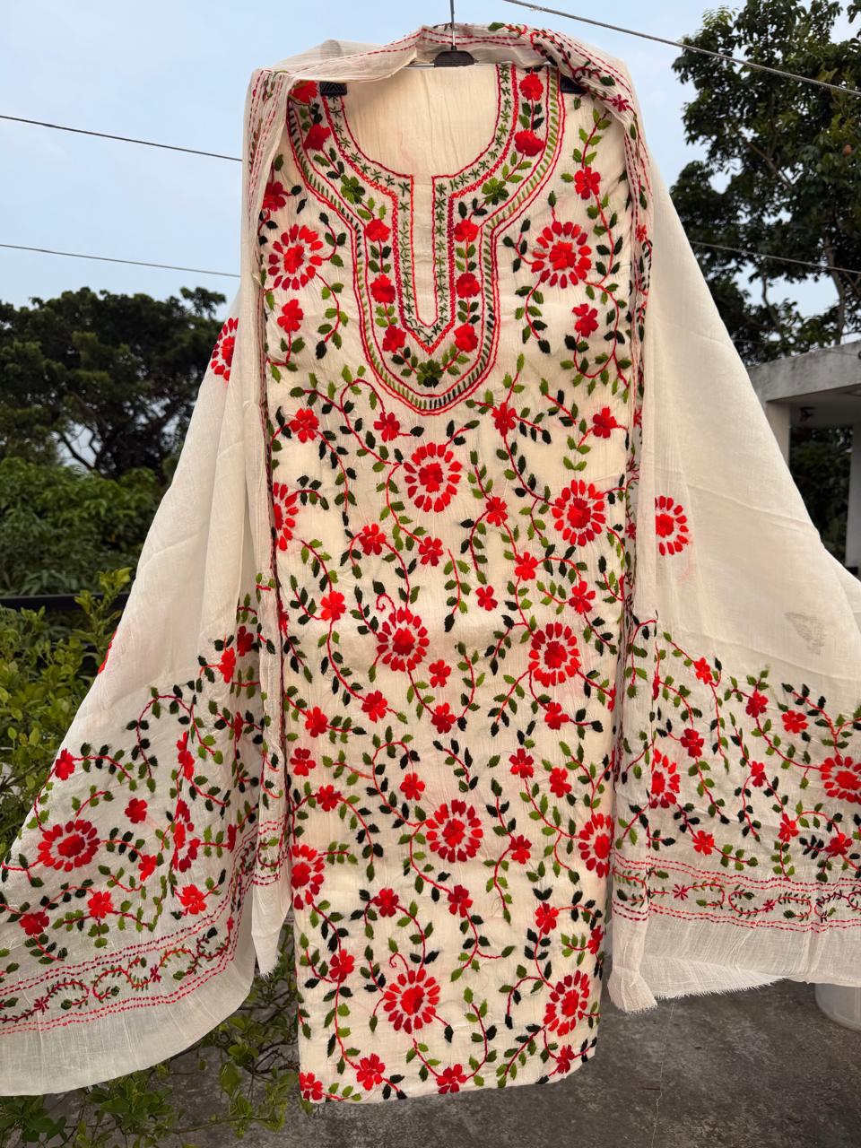 Chikonwala's Exclusive Hand Embroidered Fulkari Dress