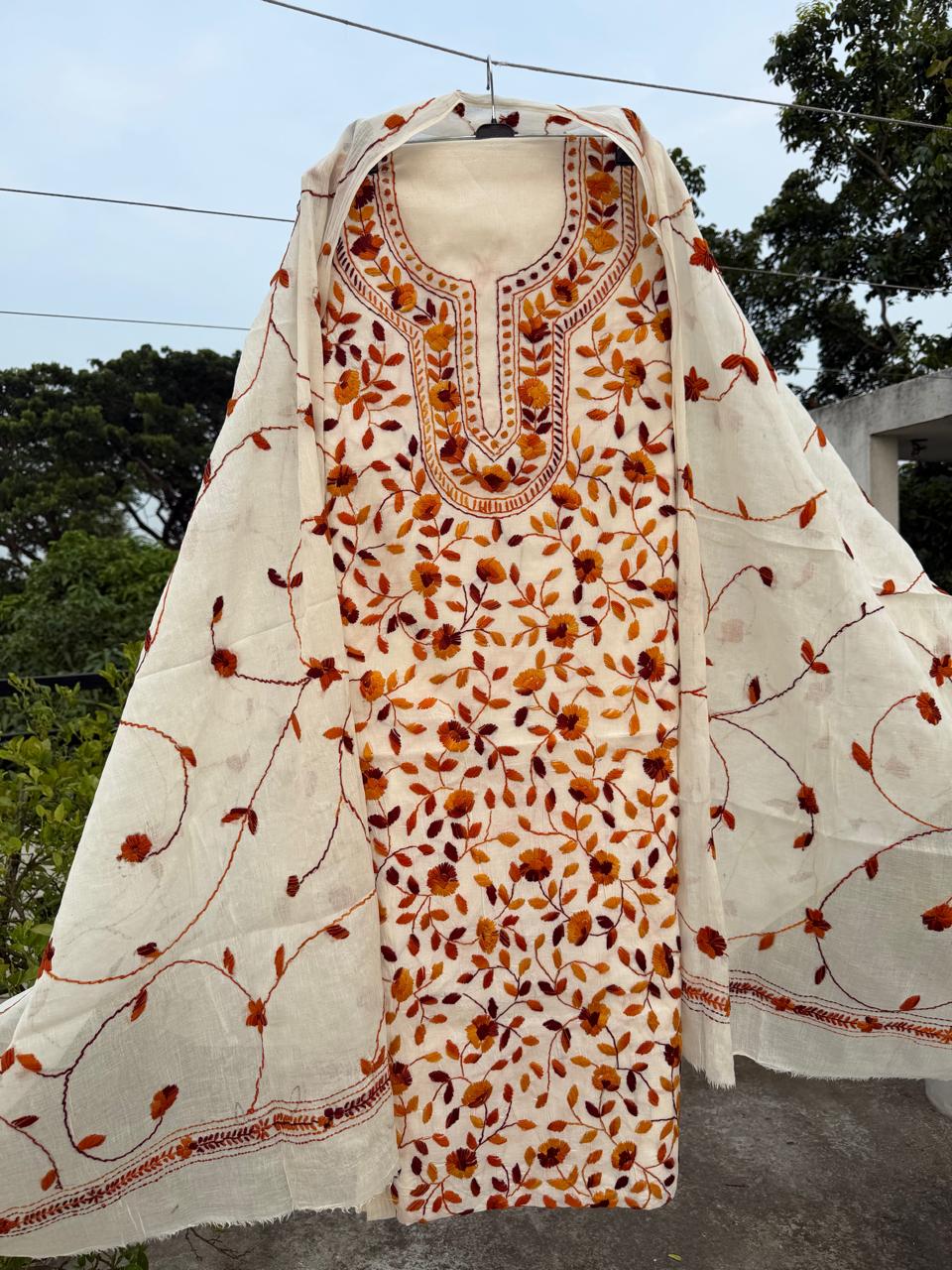 Chikonwala's Exclusive Hand Embroidered Fulkari Dress