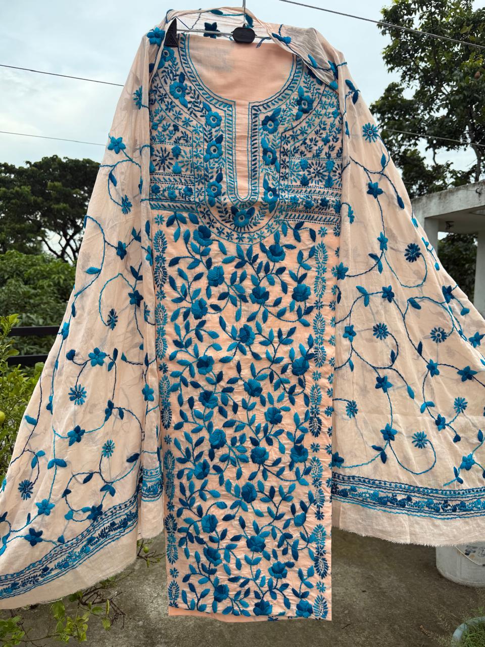 Chikonwala's Exclusive Hand Embroidered Fulkari Dress