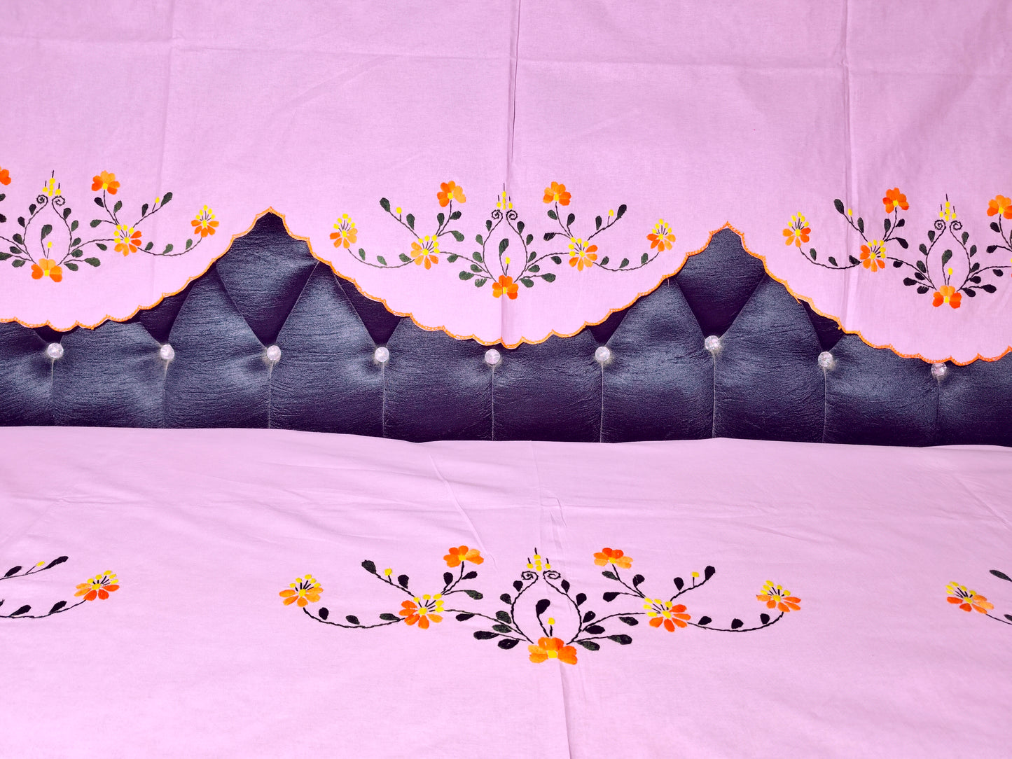 Hand Embroidered Sofa Cover (3+1+1 Seater)