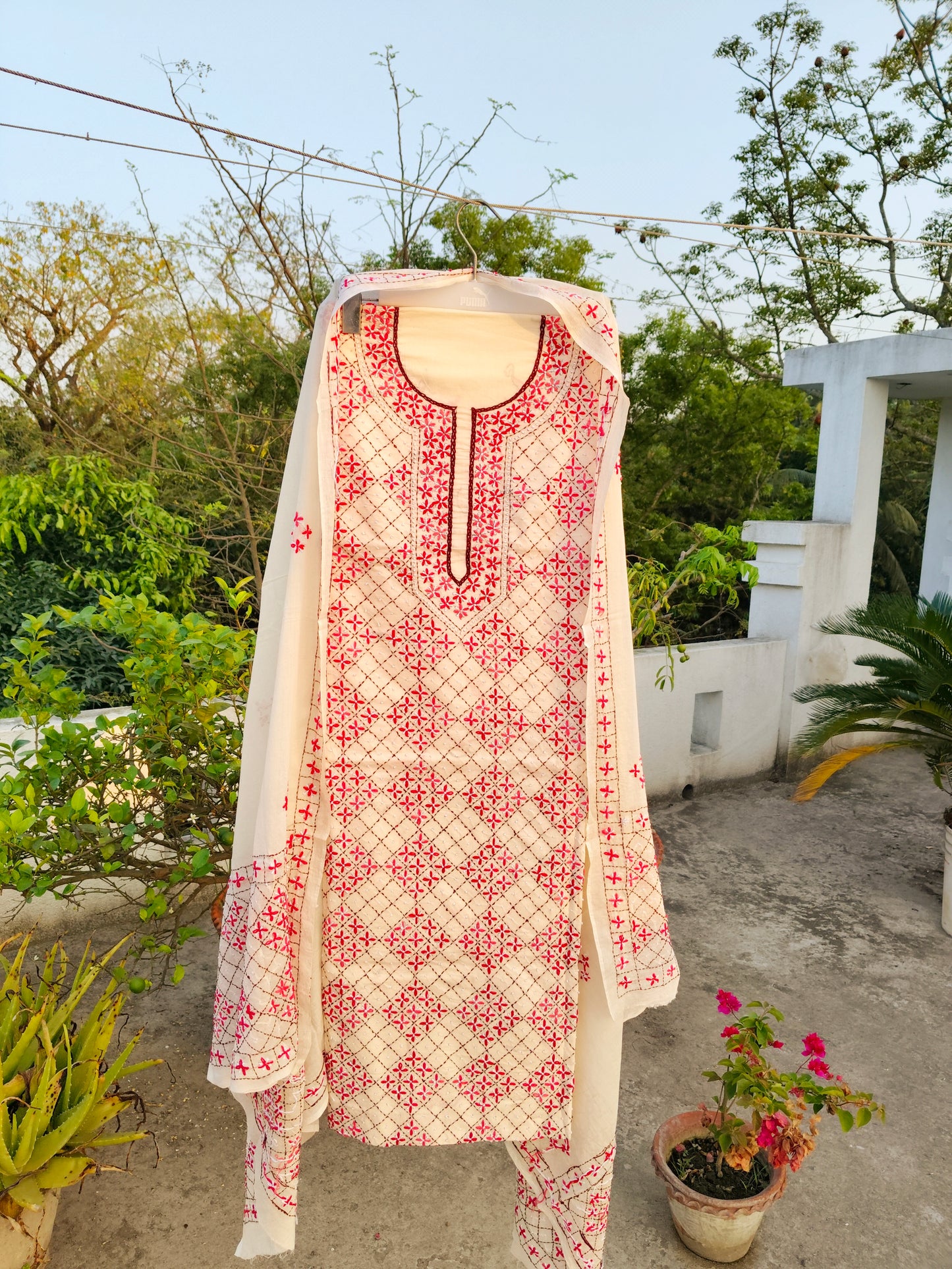Chikonwala's Exclusive Hand Embroidered Fulkari Dress
