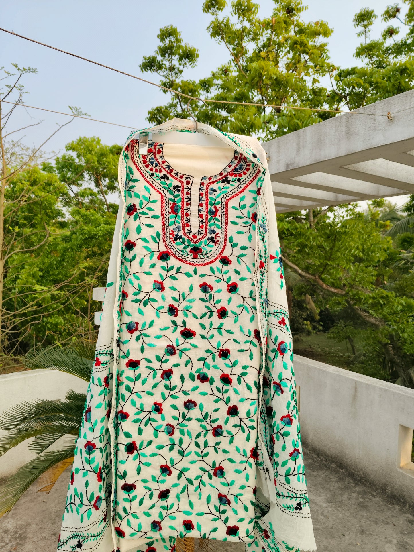 Chikonwala's Exclusive Hand Embroidered Fulkari Dress