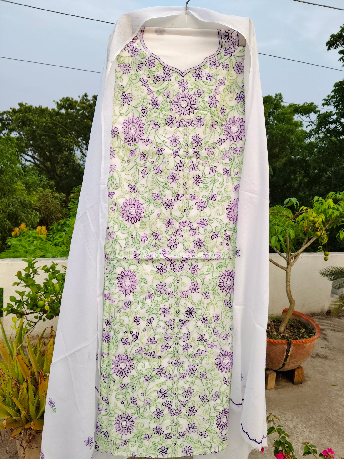 Chikonwala's Exclusive Hand Embroidered Fulkari Dress