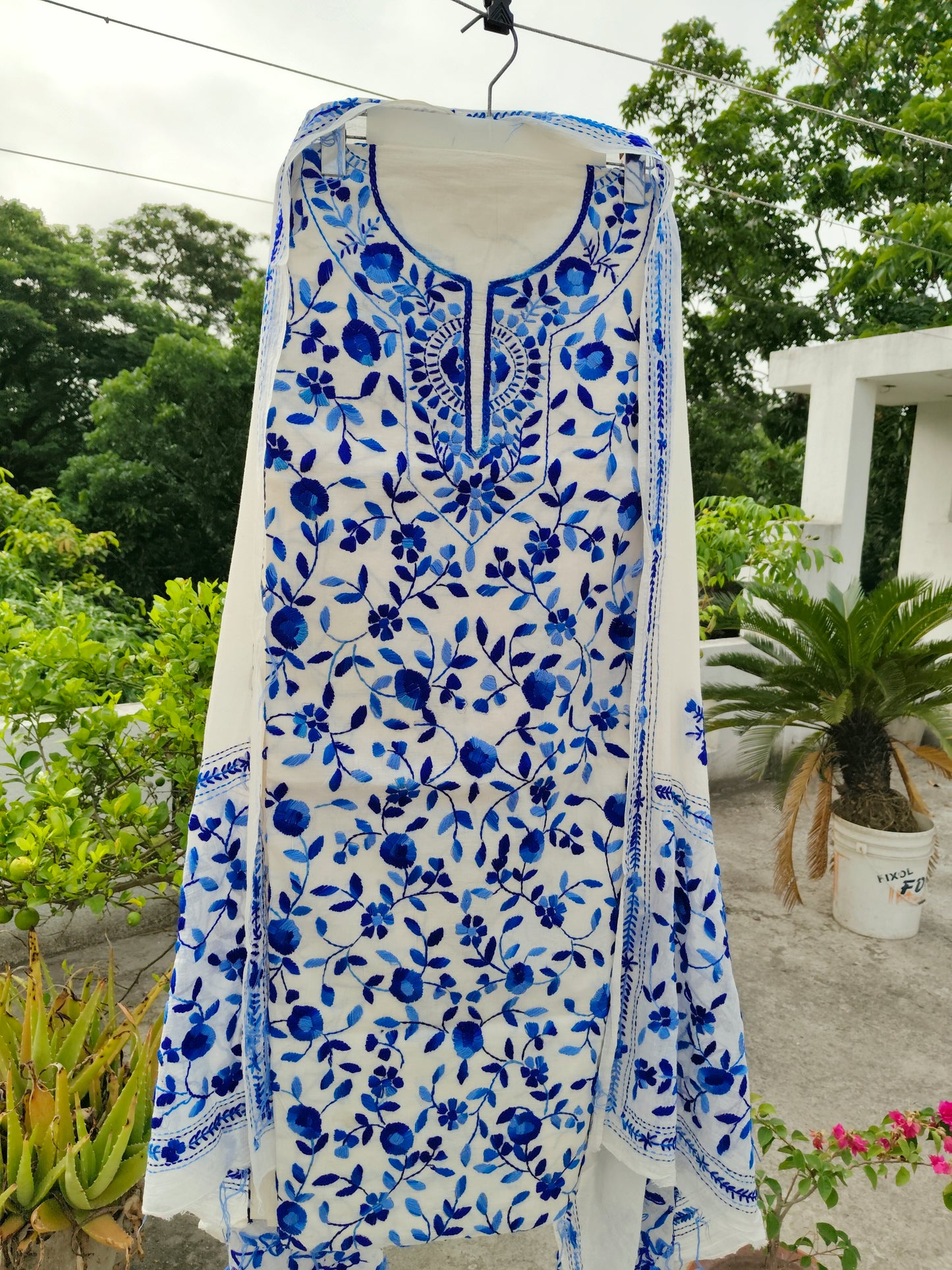 Chikonwala's Exclusive Hand Embroidered Fulkari Dress