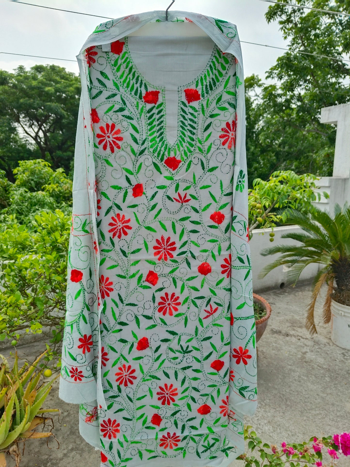 Chikonwala's Exclusive Hand Embroidered Fulkari Dress