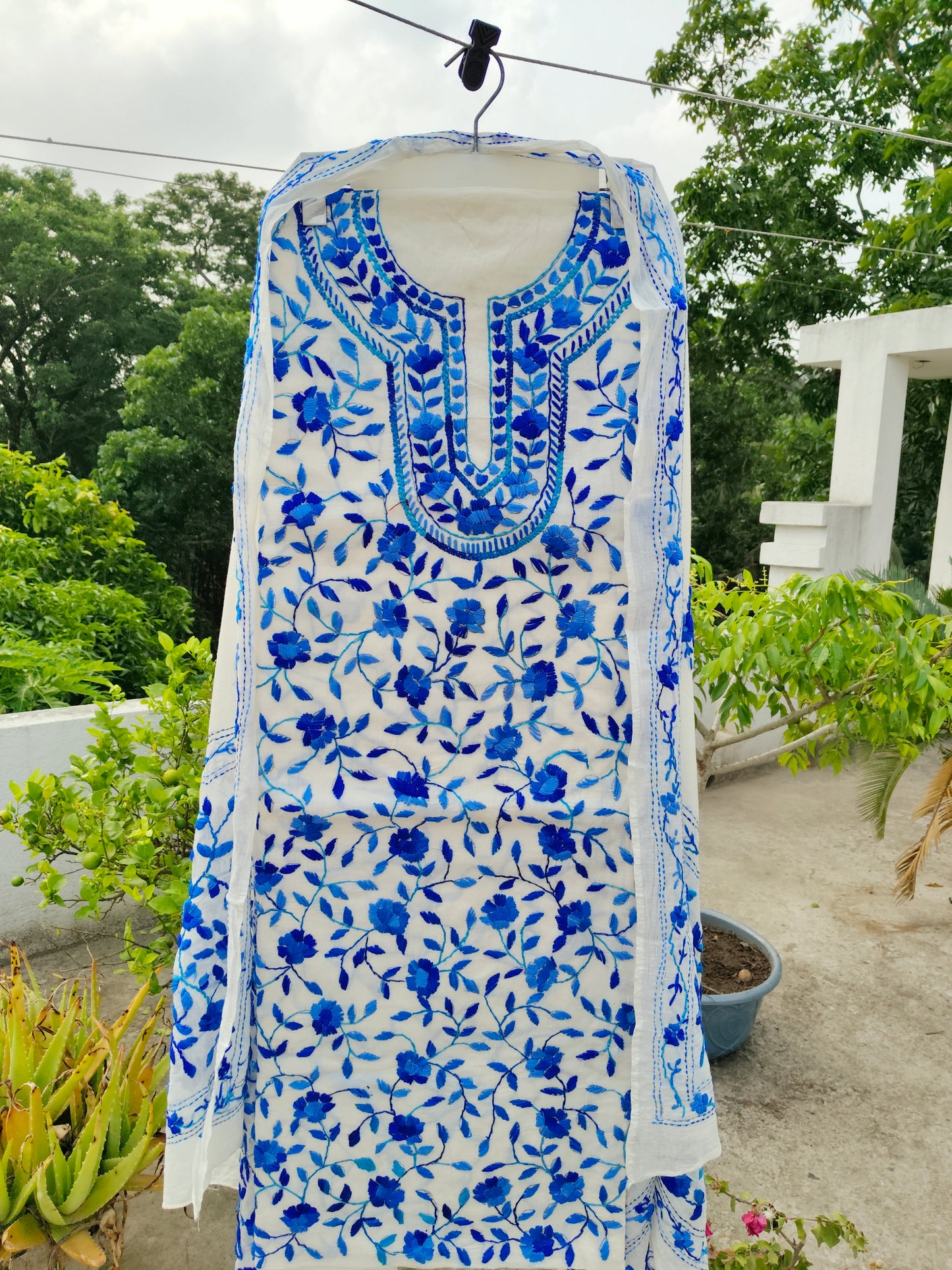 Chikonwala's Exclusive Hand Embroidered Fulkari Dress