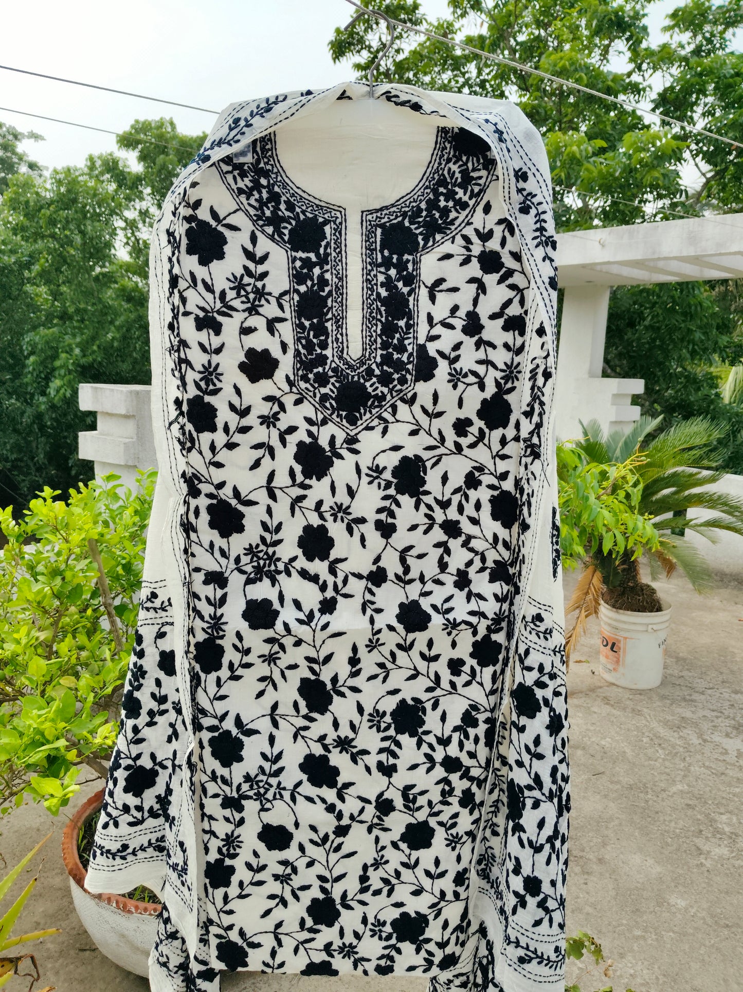 Chikonwala's Exclusive Hand Embroidered Fulkari Dress