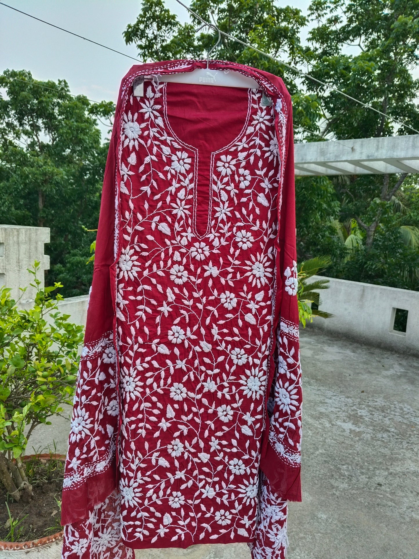 Chikonwala's Exclusive Hand Embroidered Fulkari Dress
