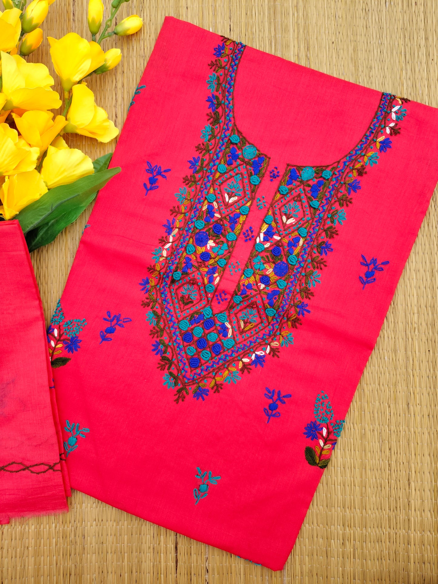 Chikonwala's Exclusive Hand Embroidered Fulkari Dress