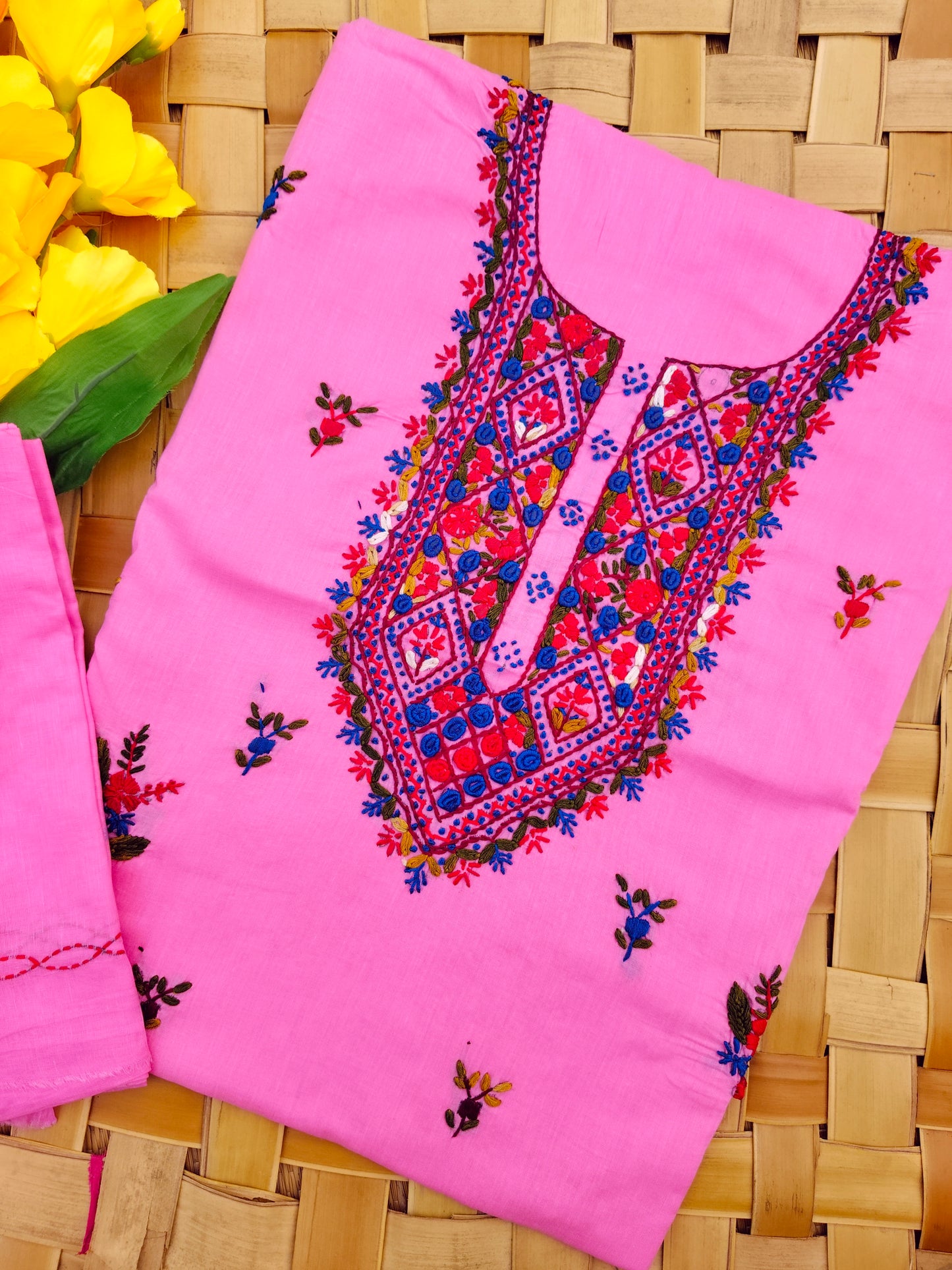 Chikonwala's Exclusive Hand Embroidered Fulkari Dress
