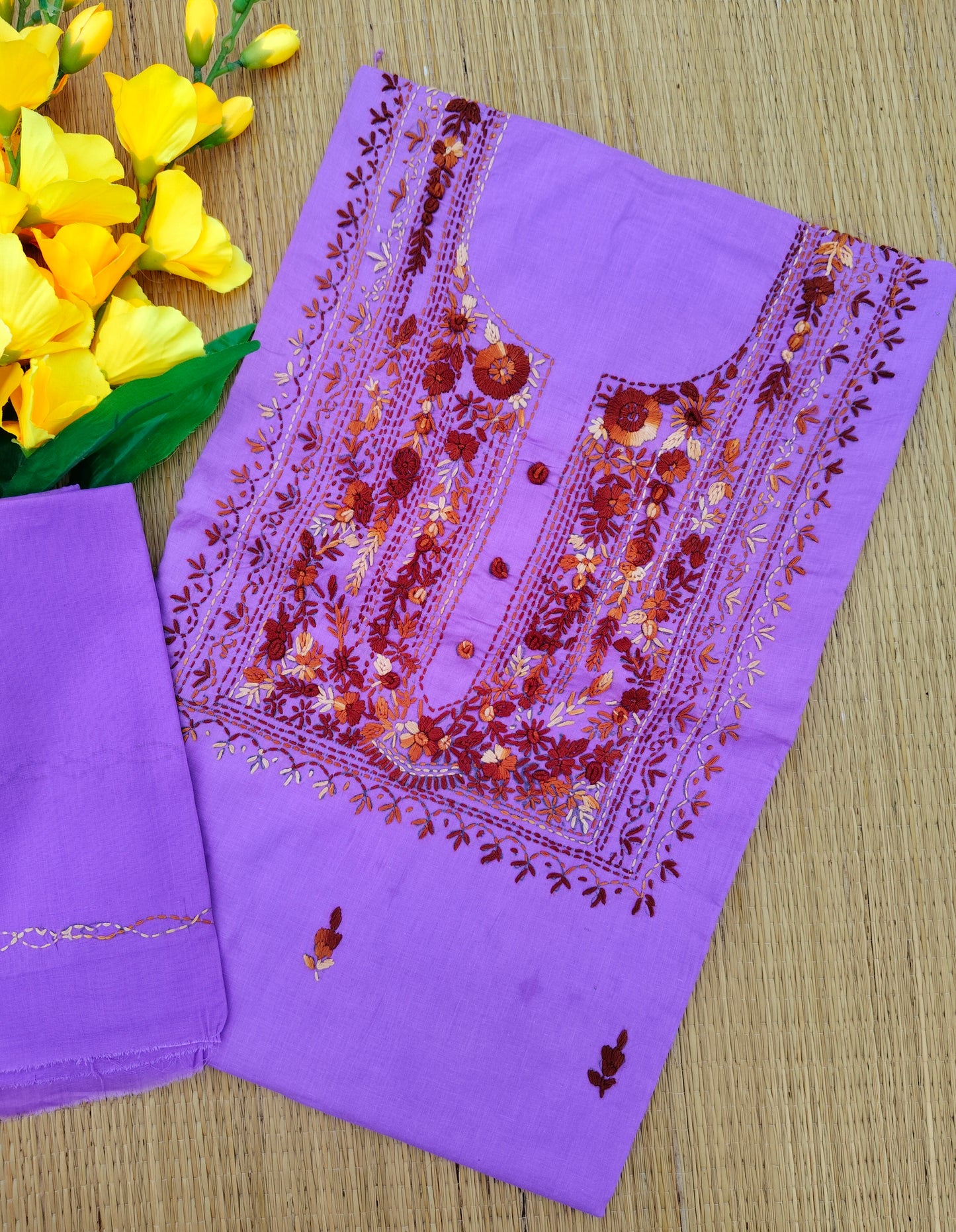 Chikonwala's Exclusive Hand Embroidered Fulkari Dress