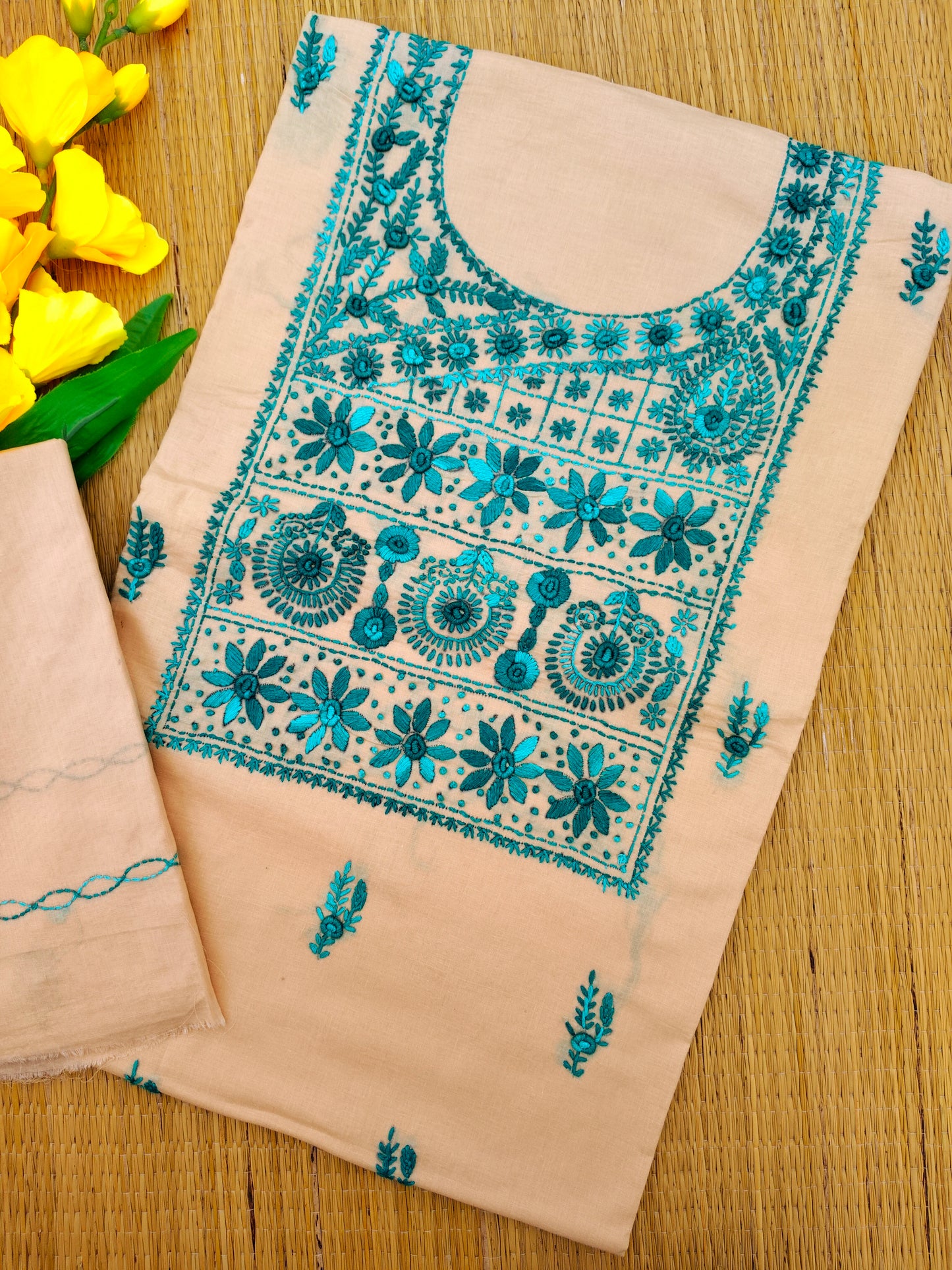 Chikonwala's Exclusive Hand Embroidered Fulkari Dress