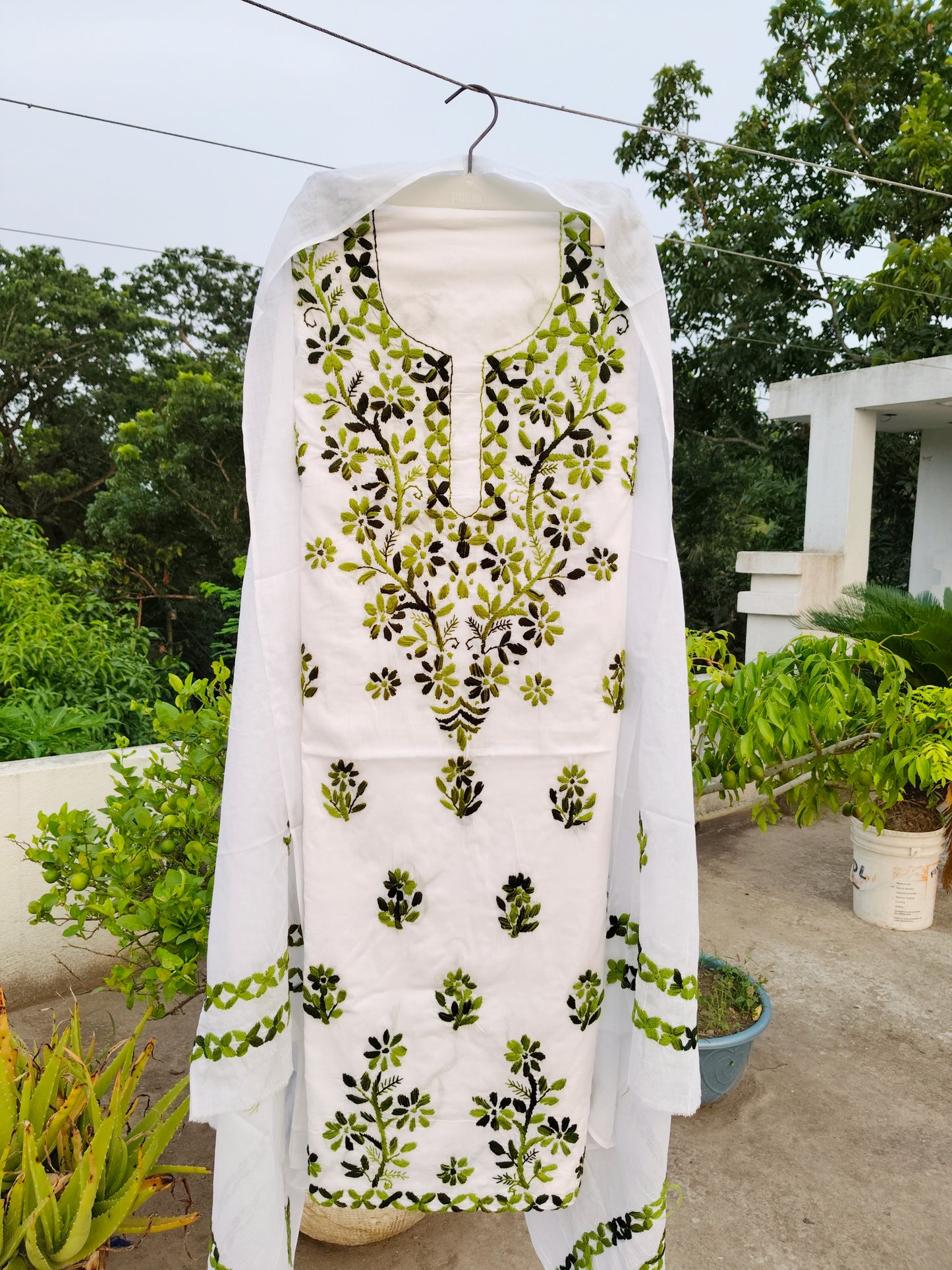 Chikonwala's Exclusive Hand Embroidered Fulkari Dress