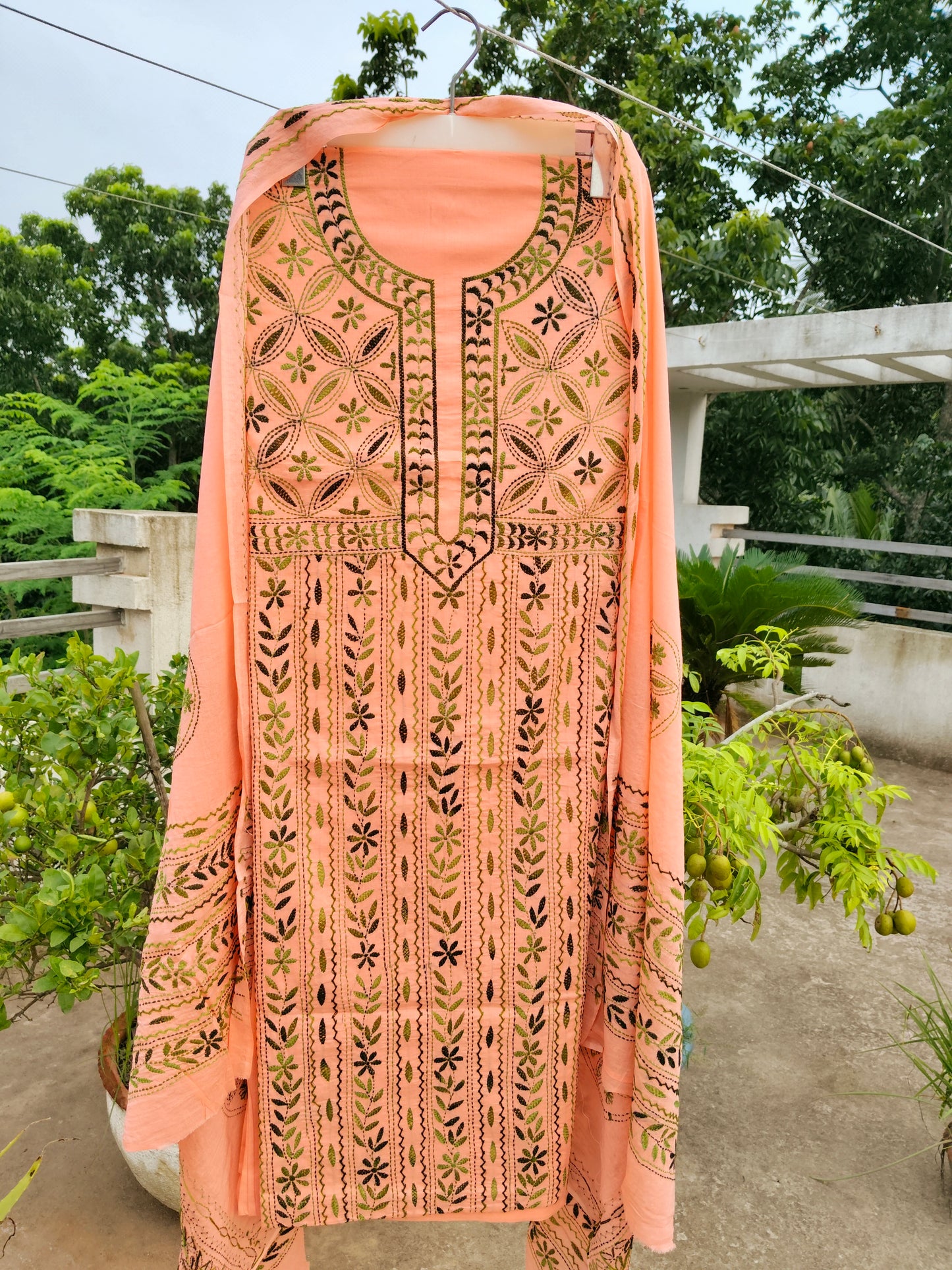 Chikonwala's Exclusive Hand Embroidered Fulkari Dress
