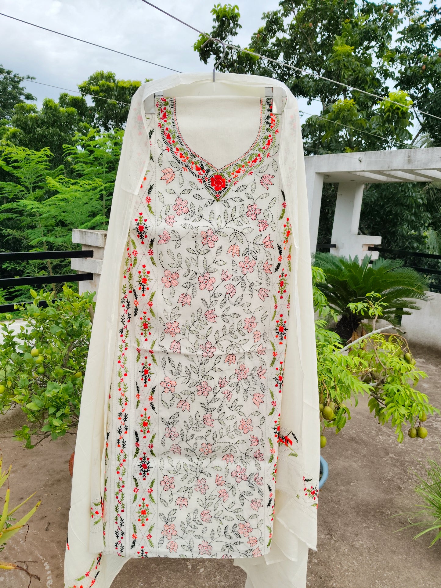 Chikonwala's Exclusive Hand Embroidered Fulkari Dress