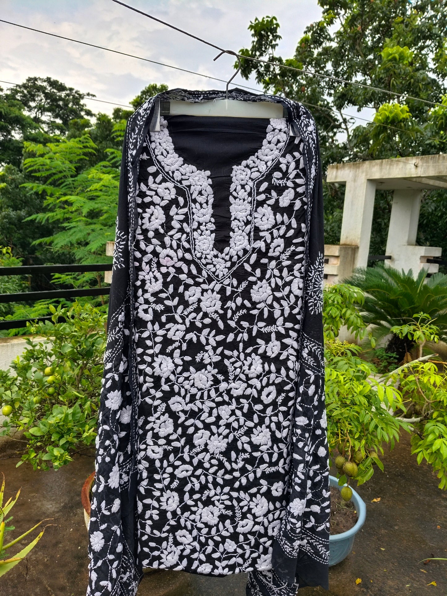 Chikonwala's Exclusive Hand Embroidered Fulkari Dress