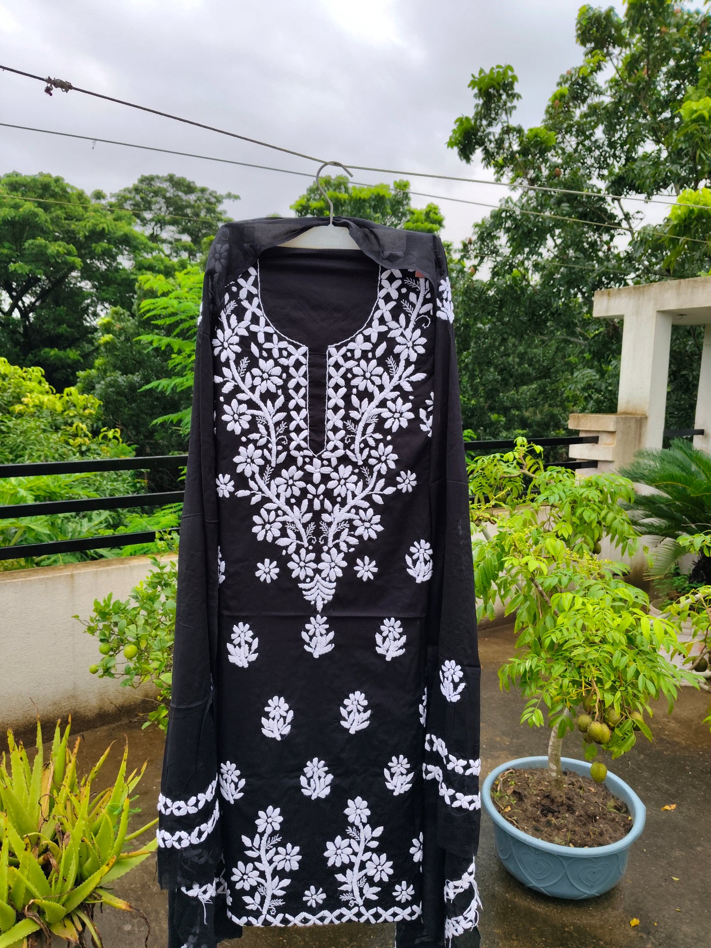 Chikonwala's Exclusive Hand Embroidered Fulkari Dress