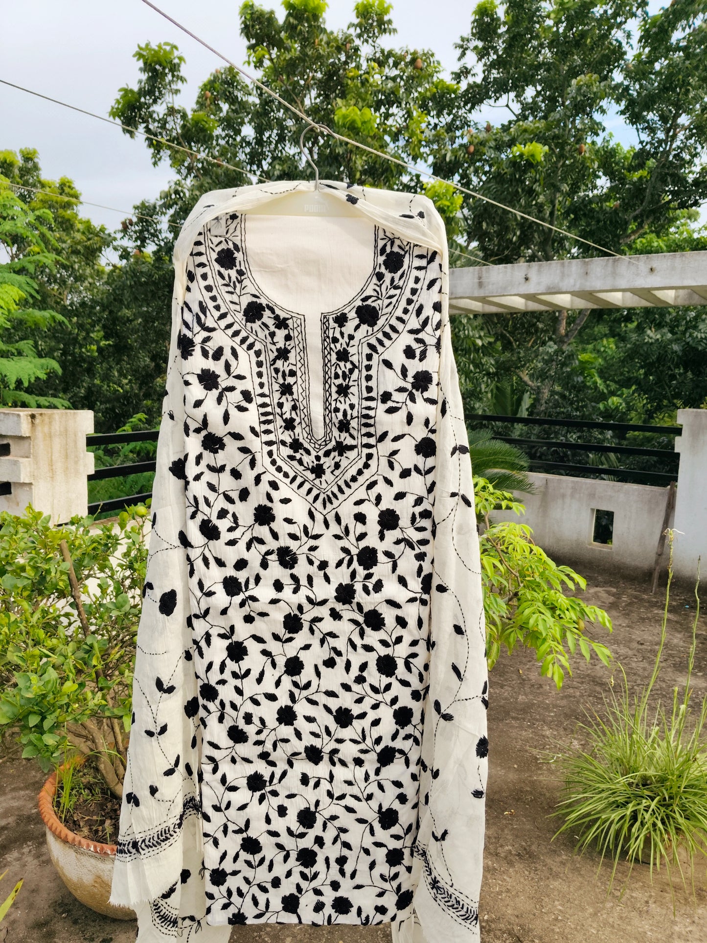 Chikonwala's Exclusive Hand Embroidered Fulkari Dress