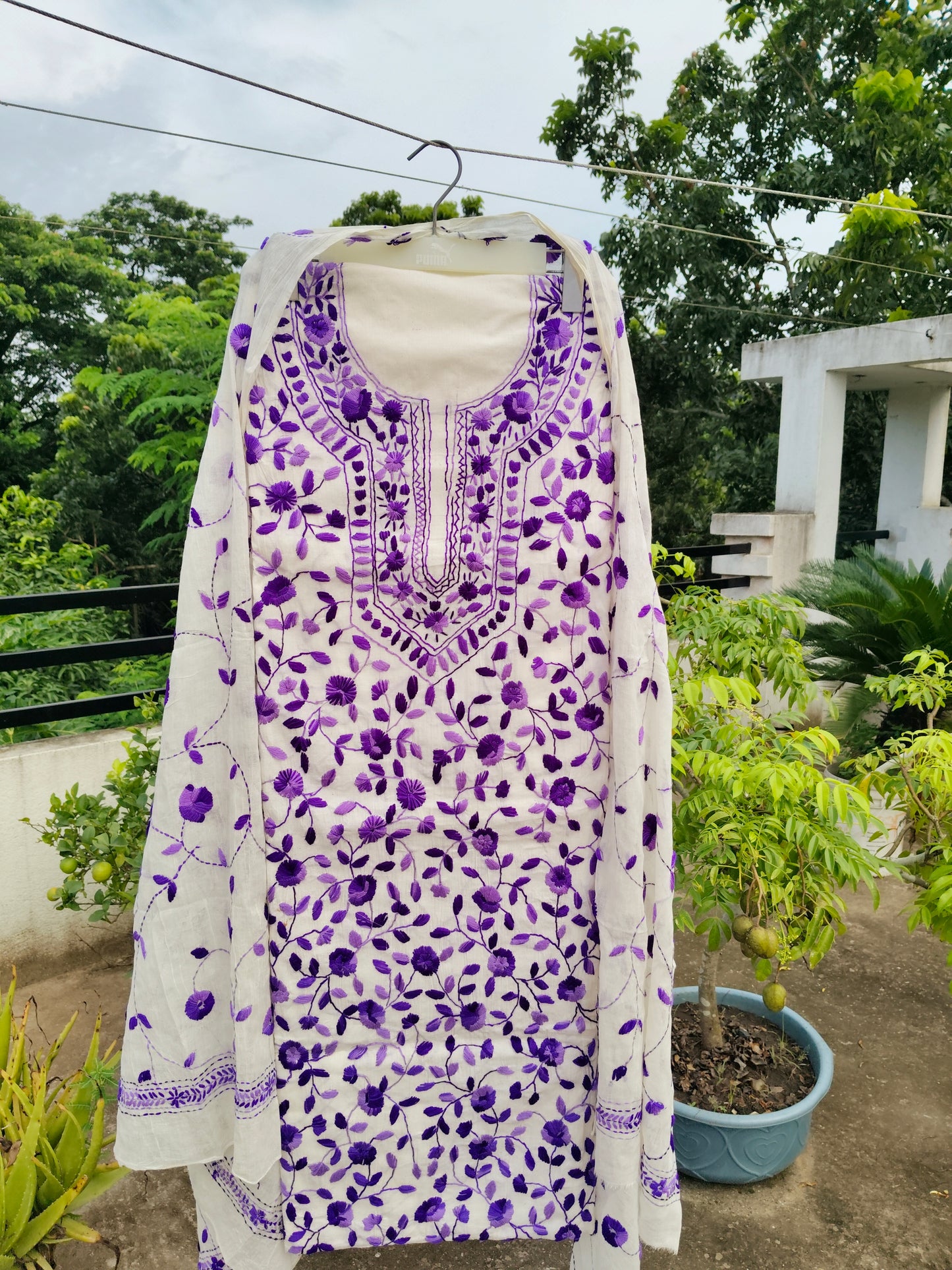 Chikonwala's Exclusive Hand Embroidered Fulkari Dress