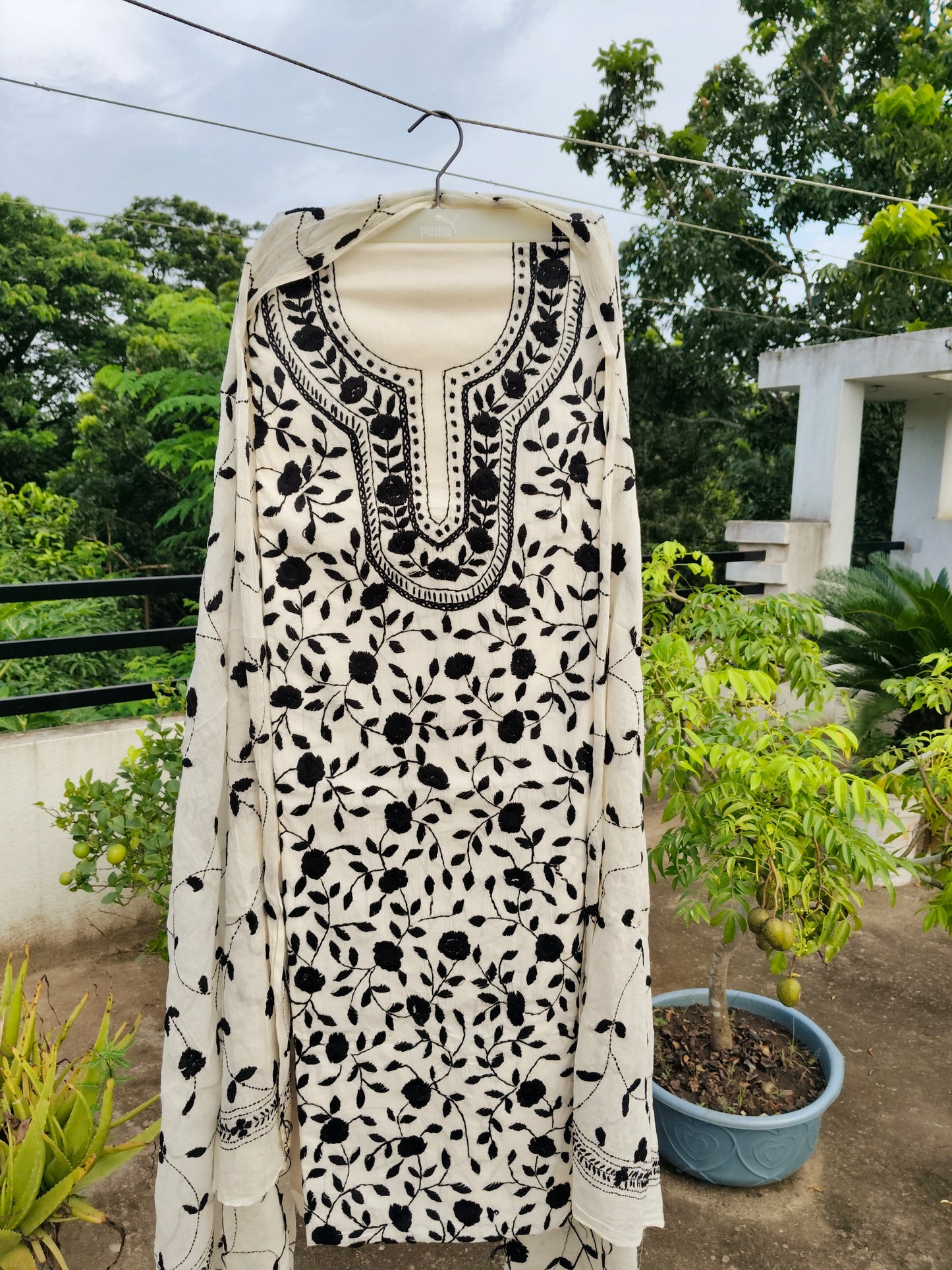 Chikonwala's Exclusive Hand Embroidered Fulkari Dress