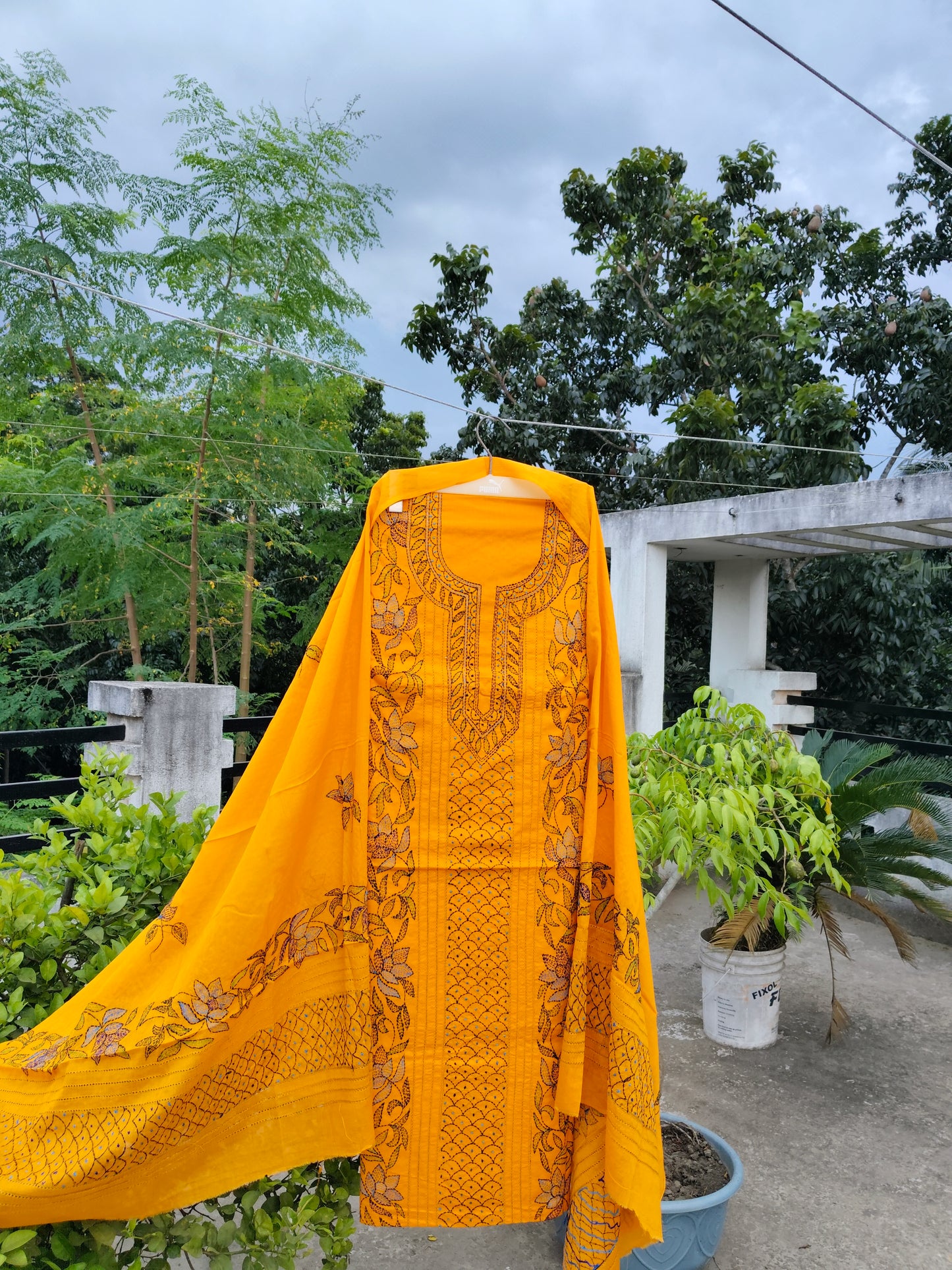 Chikonwala's Exclusive Hand Embroidered Fulkari Dress