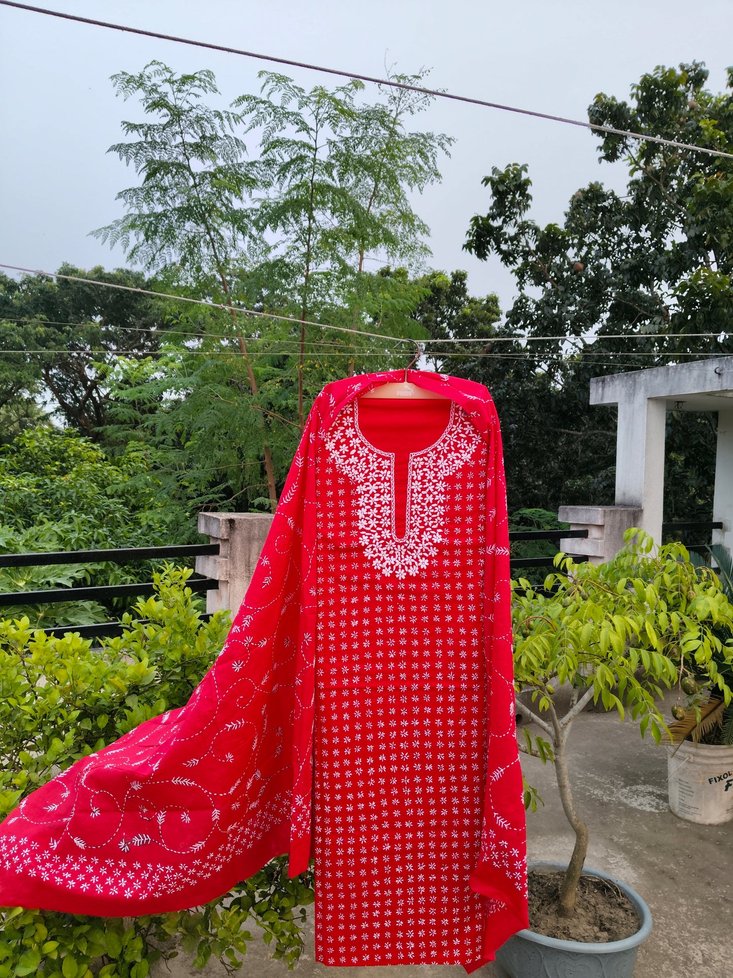 Chikonwala's Exclusive Hand Embroidered Fulkari Dress