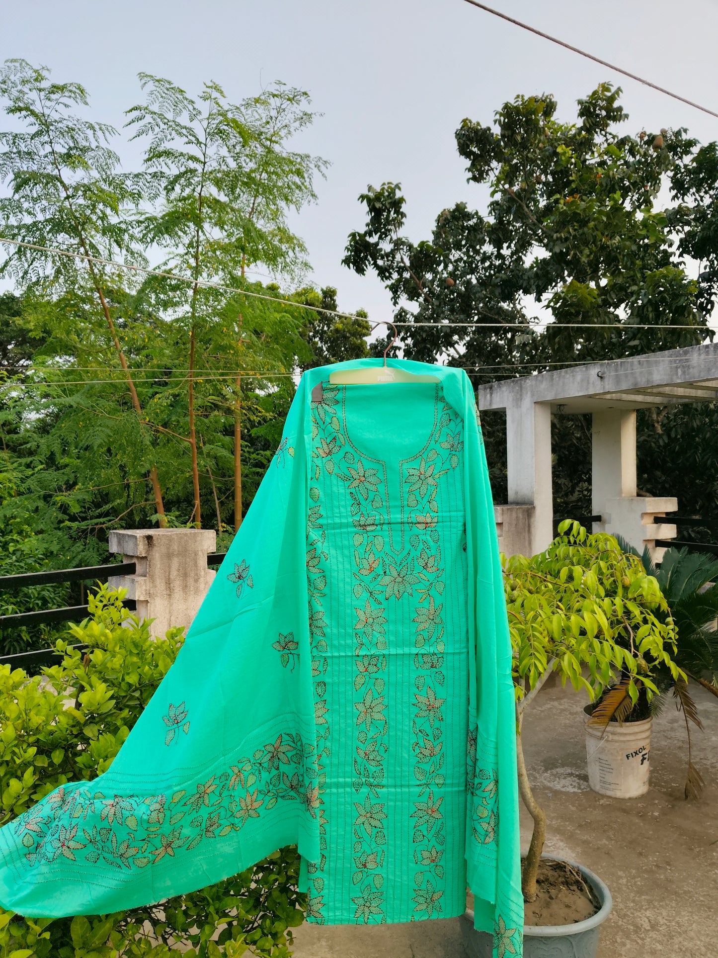 Chikonwala's Exclusive Hand Embroidered Fulkari Dress