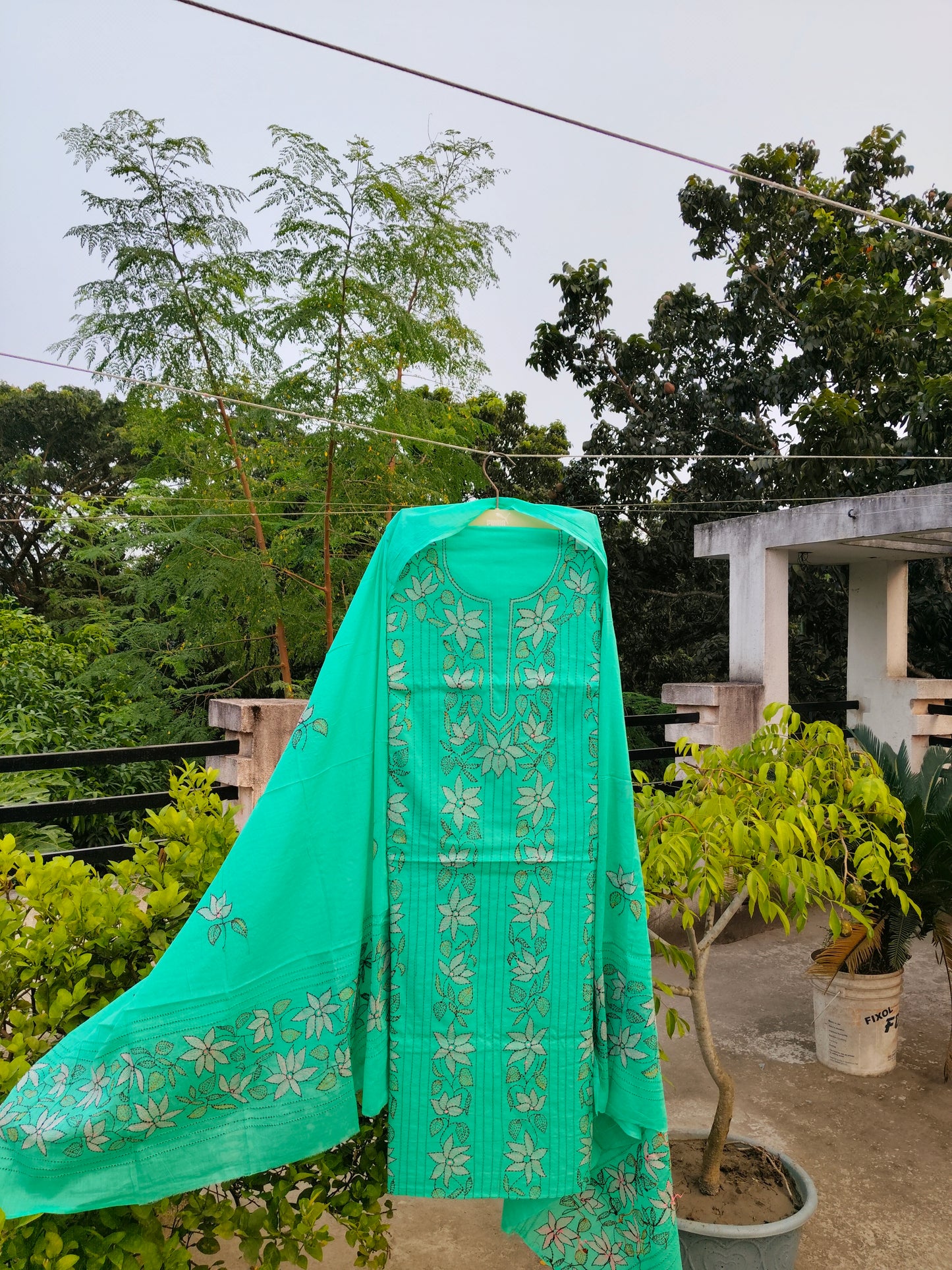 Chikonwala's Exclusive Hand Embroidered Fulkari Dress