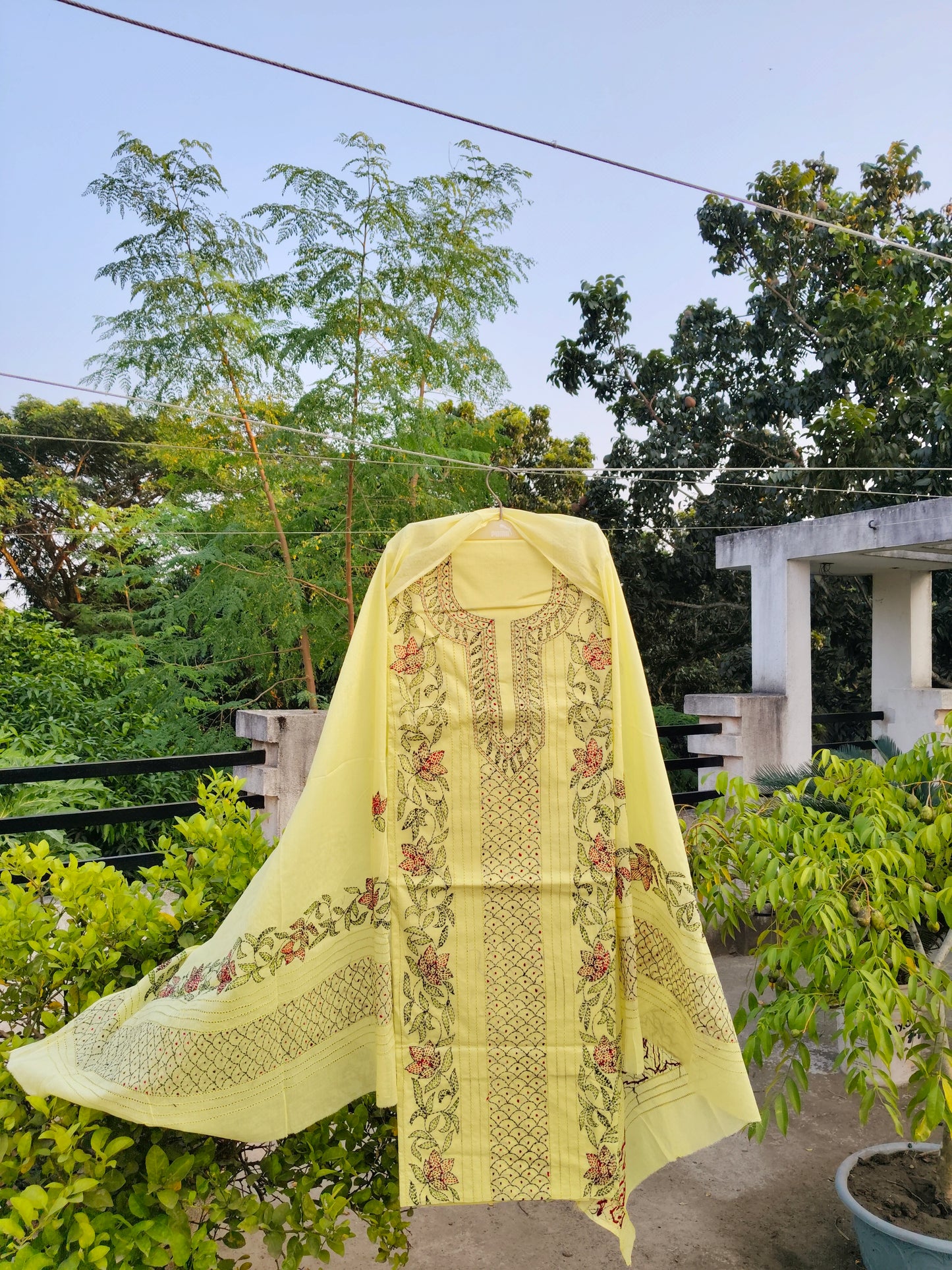 Chikonwala's Exclusive Hand Embroidered Fulkari Dress