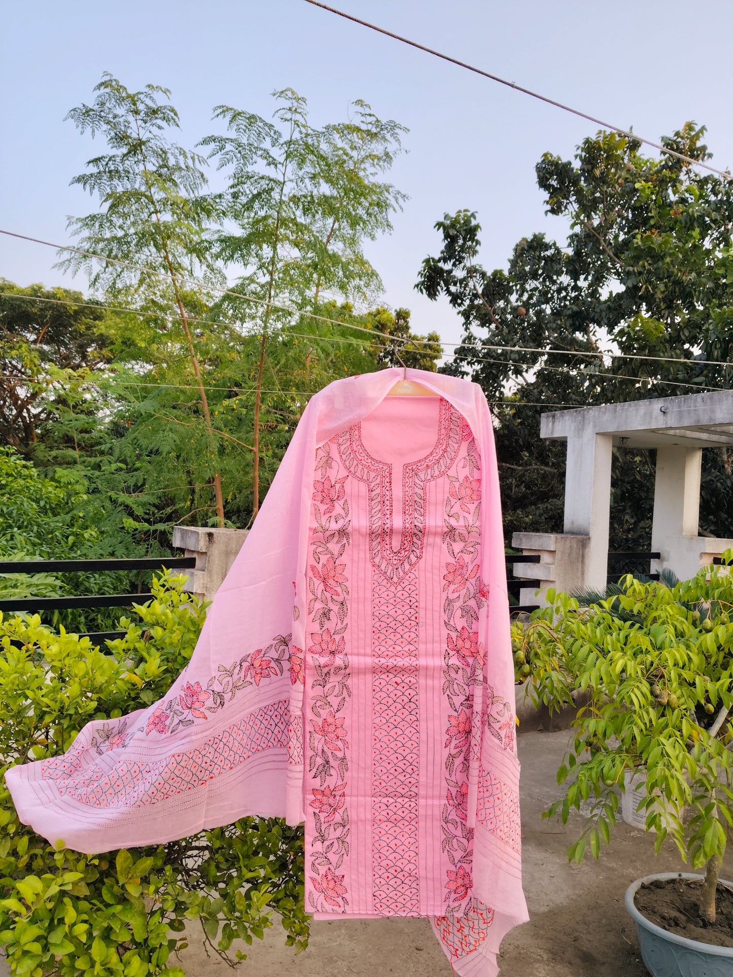 Chikonwala's Exclusive Hand Embroidered Fulkari Dress